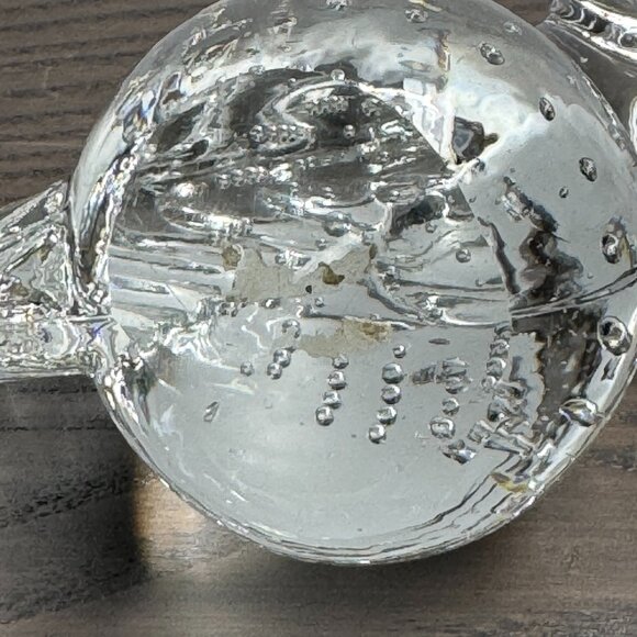 Clear Blown Glass Unicorn Ring Holder or Paperweight Controlled Bubbles *read* - Picture 5 of 7